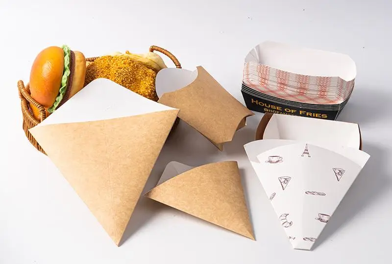 Настраиваемая одноразовая нескладная упаковочная коробка для попкорна ChickenrTakeaway