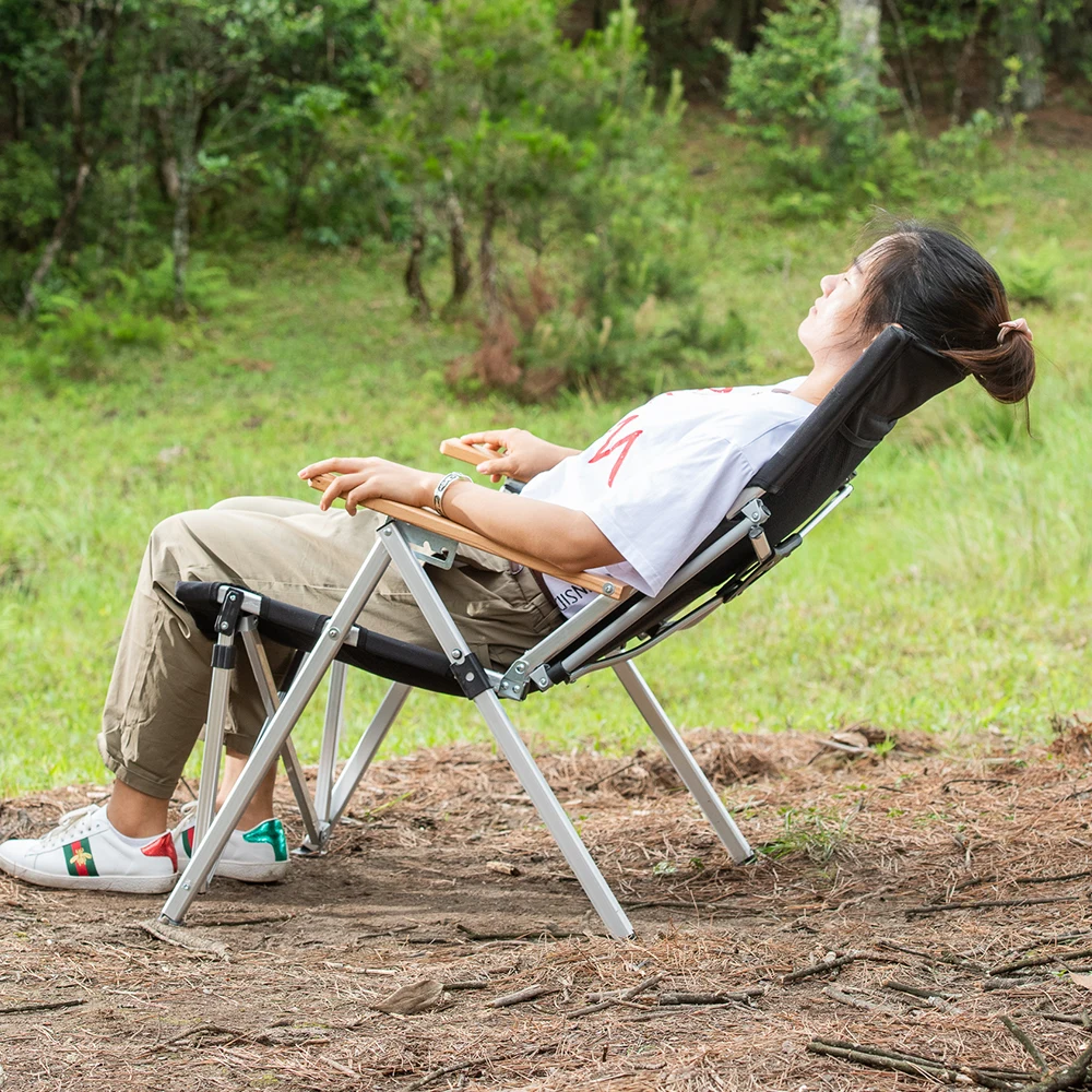 Adjustable Portable Outdoor Lounge Chair Chaise Leisure Folding Lounge Chair Outdoor Furniture