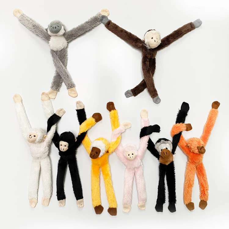 animal stuffed toy long tail soft long arms and legs magnet rhesus monkey refrigerator magnets plush fridge magnet monkey