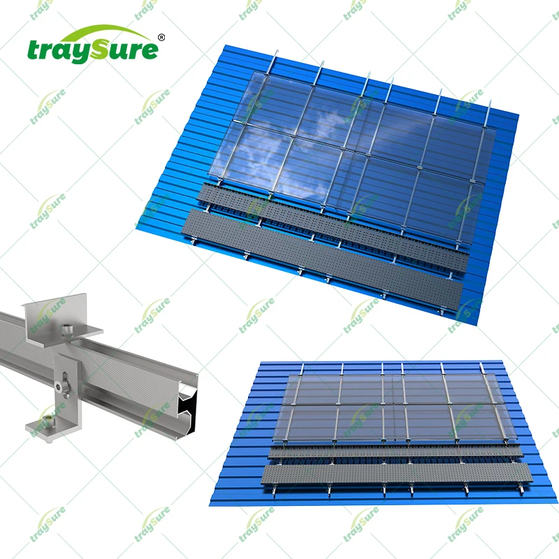 TRAYSURE Solar Mounting System Customized Solar Panel Clamp Cable Tray Aluminum Walkway Solar Mounting System