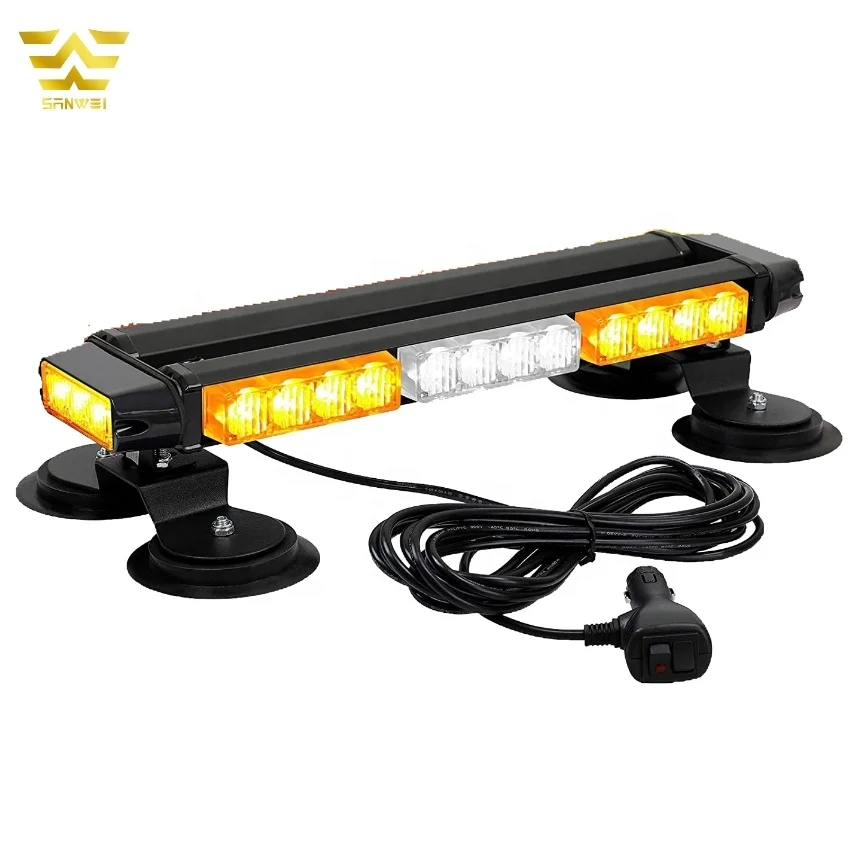 16.8 Inch LED Strobe Flashing Light Bar Emergency Hazard Warning Beacon Light with Magnetic Base for Car Truck Roof Safety Light