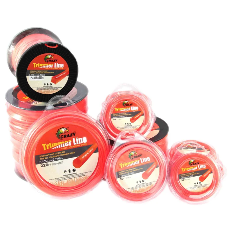 round shape nylon grass trimmer line for brushcutter lawnmower grass cutter line bush wacker strings brush cutter garden line