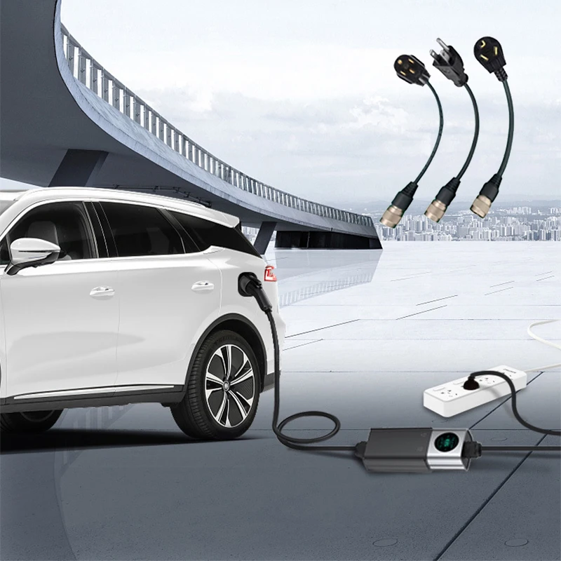 Portable Fast Electric Car AC Charger 3.5 KW 7 KW 22 KW Outdoor Wallbox Charging Station