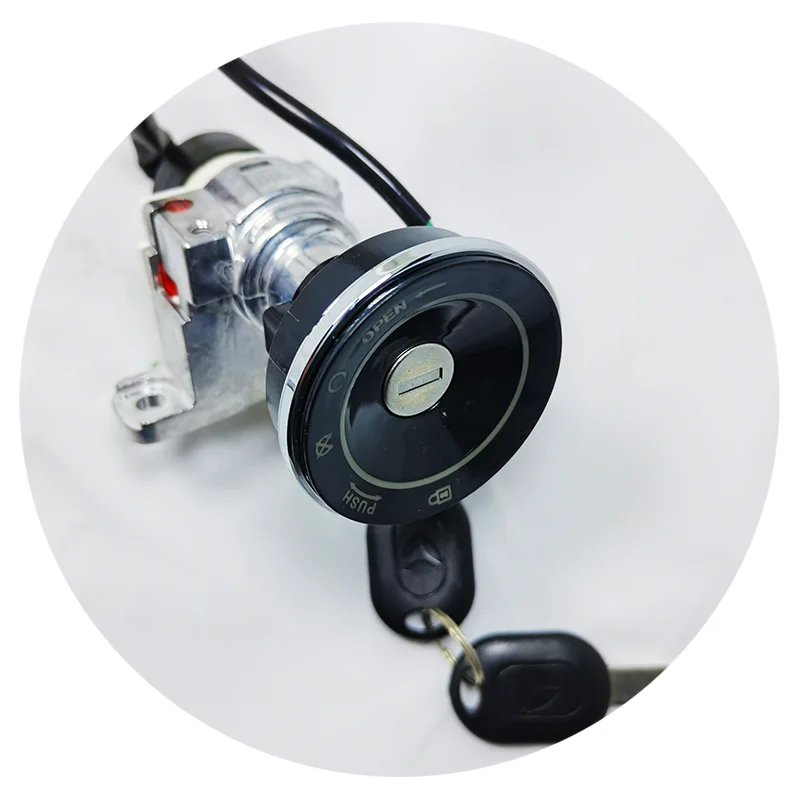 WLsmart Electric Car Shop Door Lock Three Lines Battery Car Tricycle Power Lock Ignition Switch Key