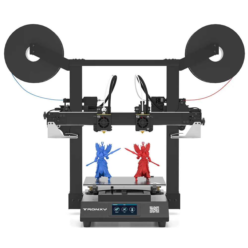 New technology IDEX 3d printer in multiple colors Tronxy GEMINI XS multi connection modes PEI sticker 3d gold printer