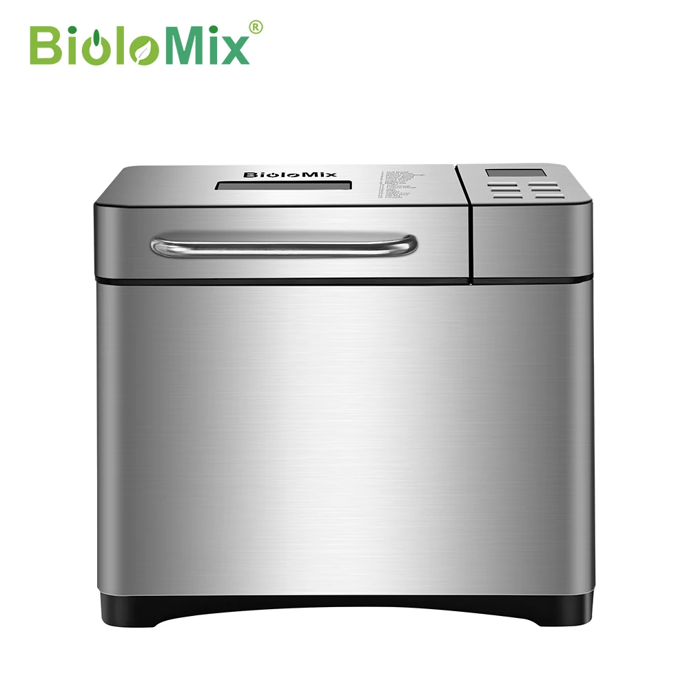  Автоматическая хлебопечка Biolomix из нержавеющей стали 1 кг 17 в 650 Вт программируемая с 3 барабанами дозатор фруктовых