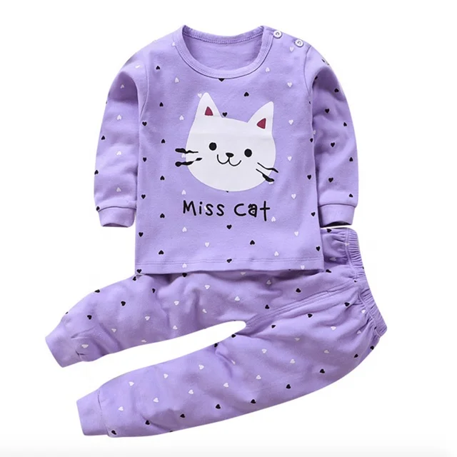 
Wholesale Baby Clothes set long Sleeve T-shirt and Pants 2 pieces Underwear Clothes Suits 