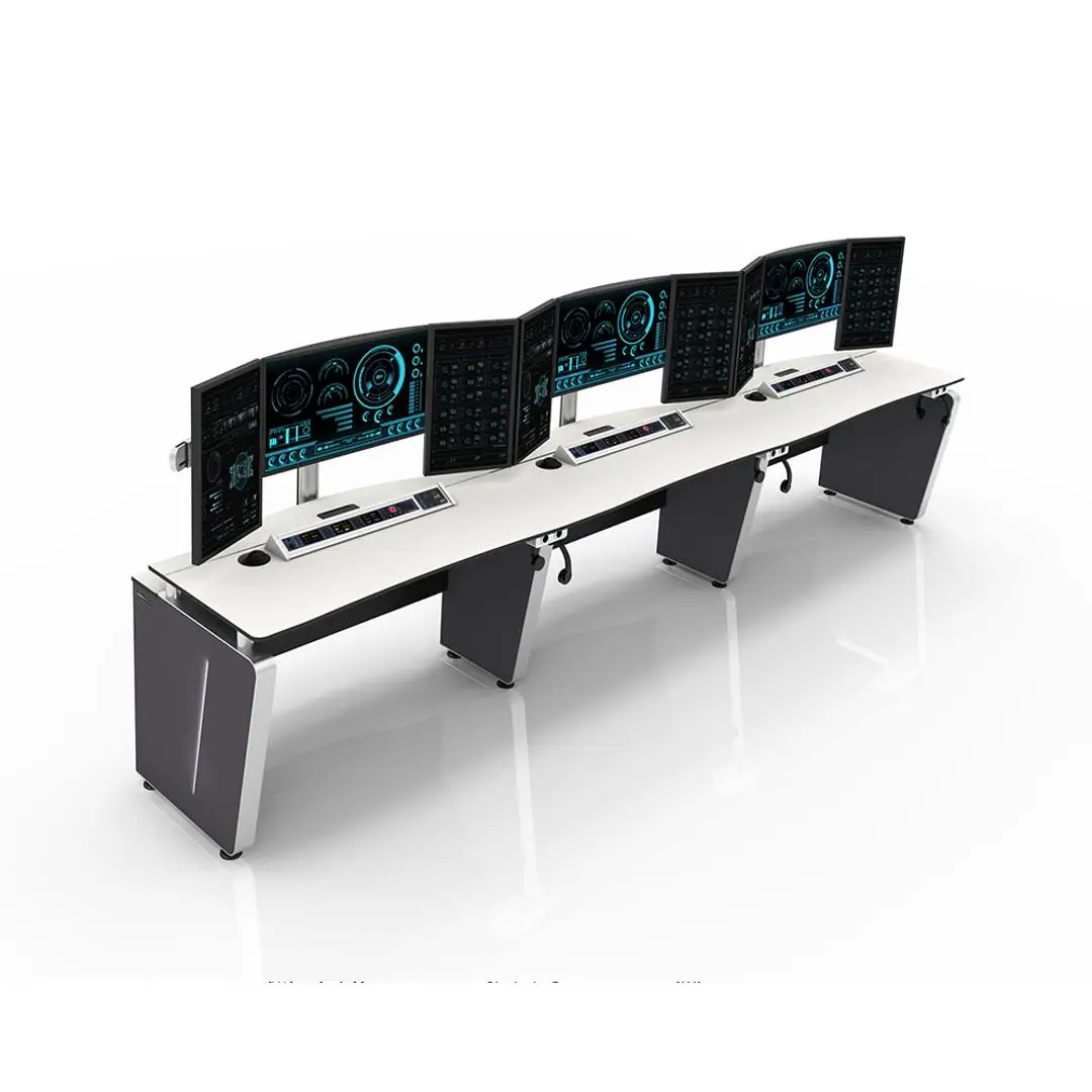 Custom Solutions Control Room Console Desk: Ideal Furniture for Security Monitoring and Broadcast Operations