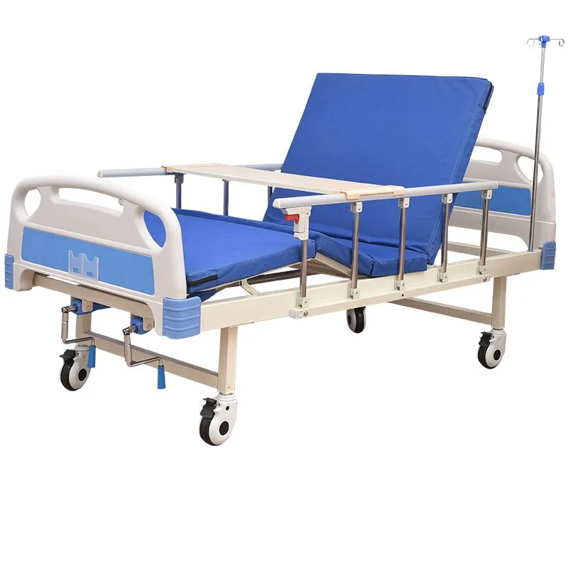 Latest Technology R&D 2 cranks function medical nursing patient dimension philippines hospital bed