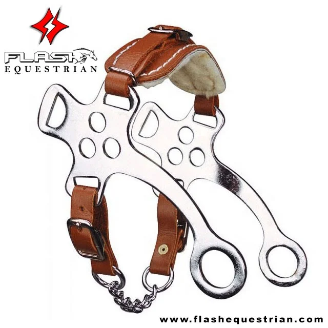 High Quality Comfy Connections Short Shank Hackamore With Soft Padding Stainless Steel German Silver Bit
