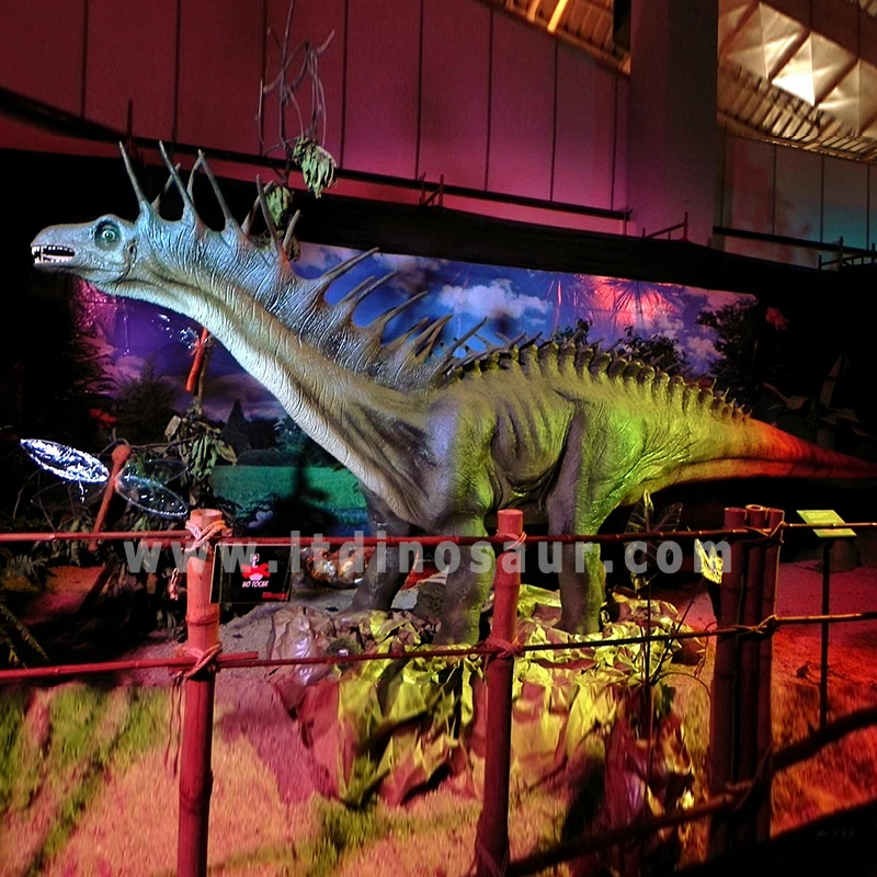 Indoor Travel Exhibition Expert Animatronic Models Theme Park Animatronic Dimetrodon Dinosaur Custom Different Size