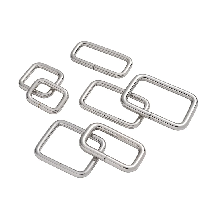 Factory Wholesale High Quality Rectangle Ring 1 Inch Handbag Accessories Metal Hardware Square Iron Rings for Bag Purse