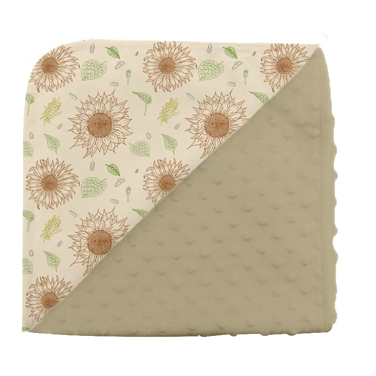 Custom Animal Print 100% Polyester Super Soft Mink Dot Kid Bedding Lightweight Minky Bubble Baby Blanket