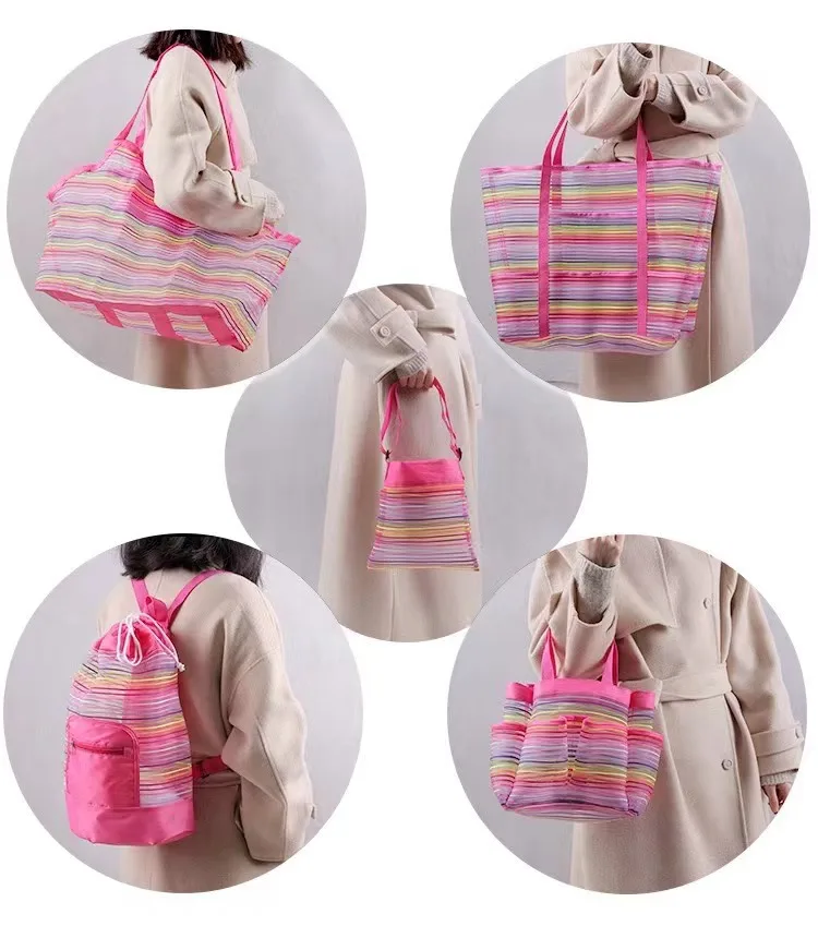 Ru New Hotsale Customized Logo Durable Polyester Tote Shopping Bag