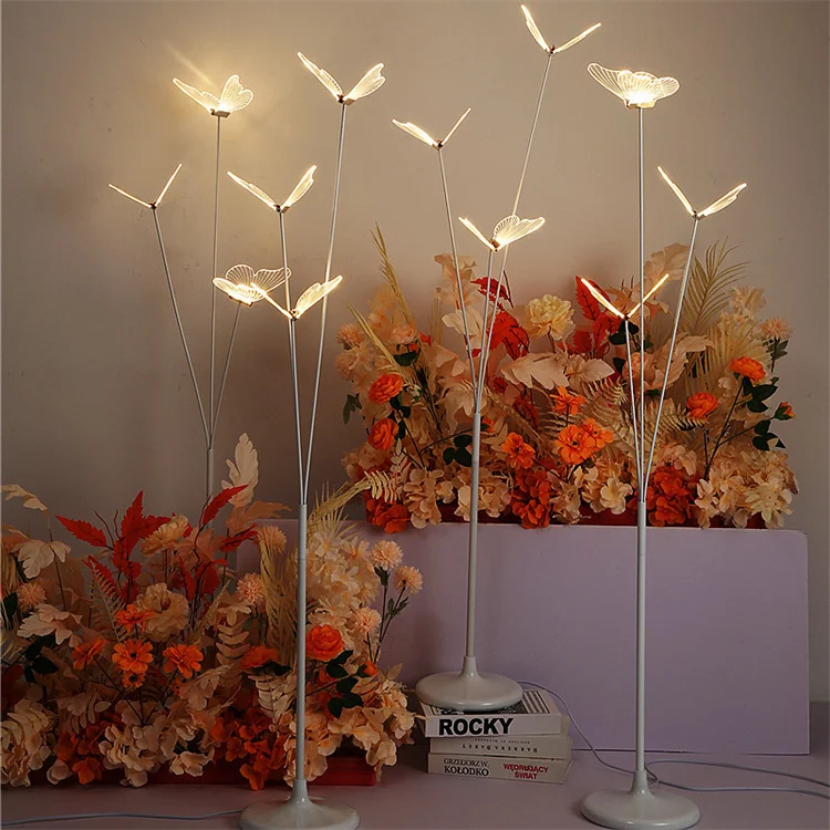 Wedding Props Iron Butterfly Road Lead Light Ornaments Luminous Road Led Wedding Lights