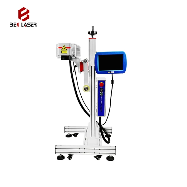 2024 new CO2 flight online laser marking machine mineral water bottle beverage bottle marking pipeline marking