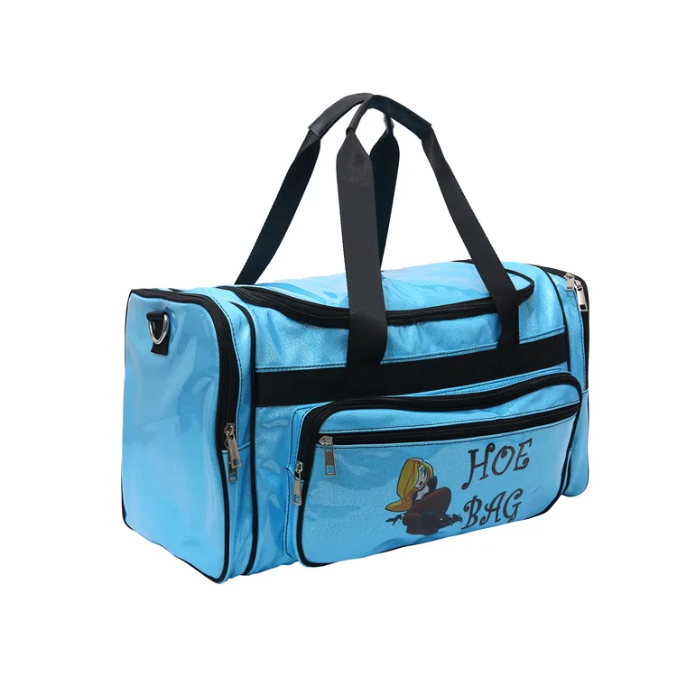 Custom spend a night wap overnight bag waterproof large bling pink holographic luggage travel bags big size