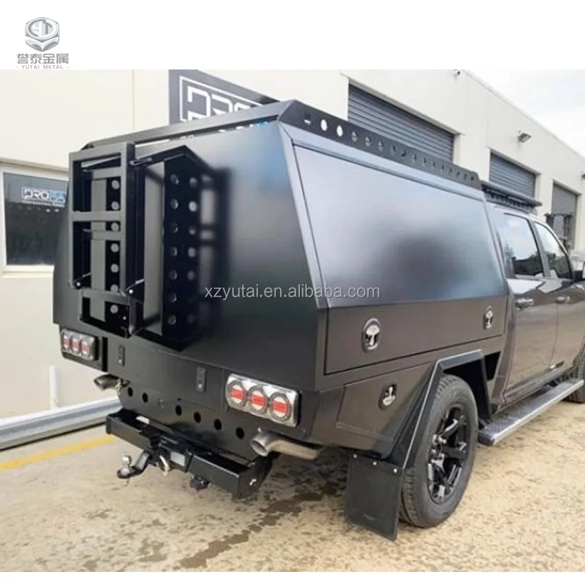 Hilux 1800 aluminum UTE canopy 2 doors gullwing toolbox with top roof racks storage case kit underbody truck box trailer