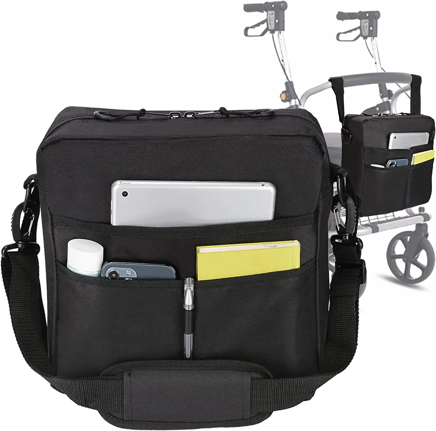Rollator Bag, Wheelchair Walker Scooter Transport Chairs Bag, Lightweight Durable Universal Travel Tote Drive Walker Accessories