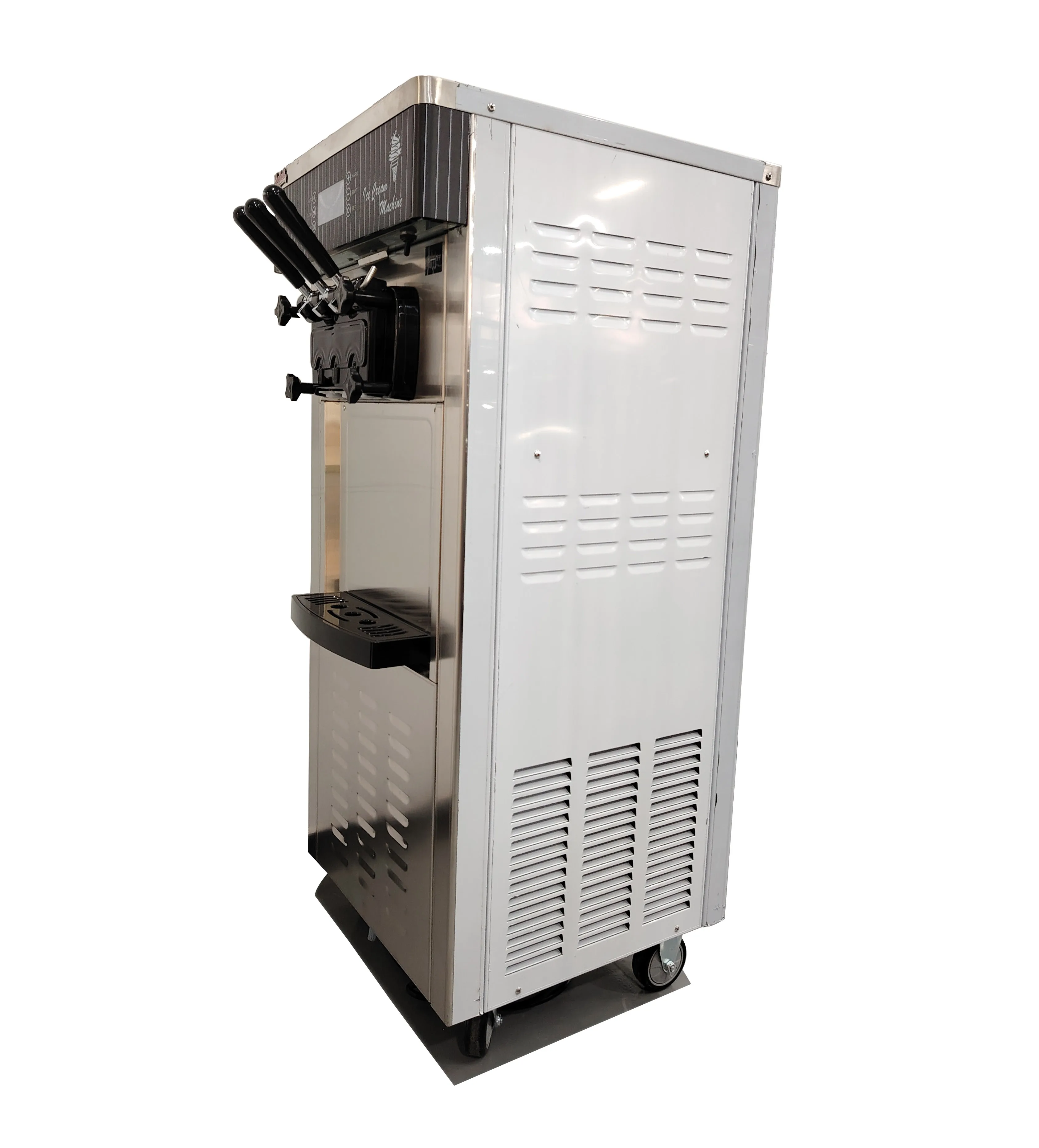 Summer hot sale stainless steel vertical three flavors soft ice cream machine gelato maker frosting machine