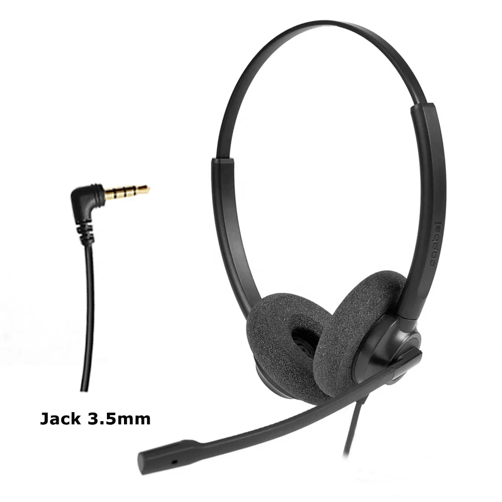 Best Rate Wired Lightweight Telephone Headset Call Center Business Headset with Mic