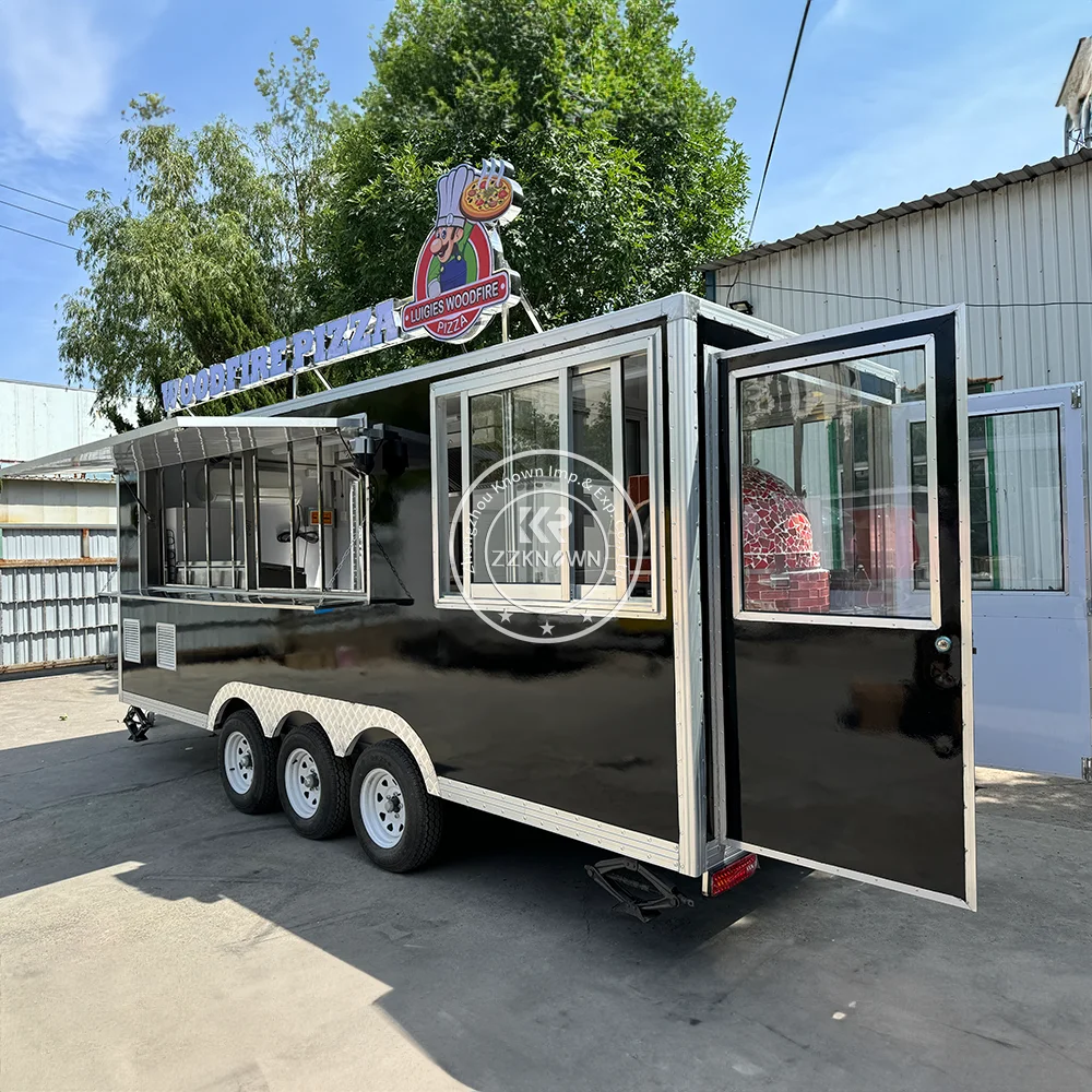 2024 US Standard Mobile Bar Trailers Multi-function Food Boutique Cinema Wedding Flower Cart Mobile Stage Trailer