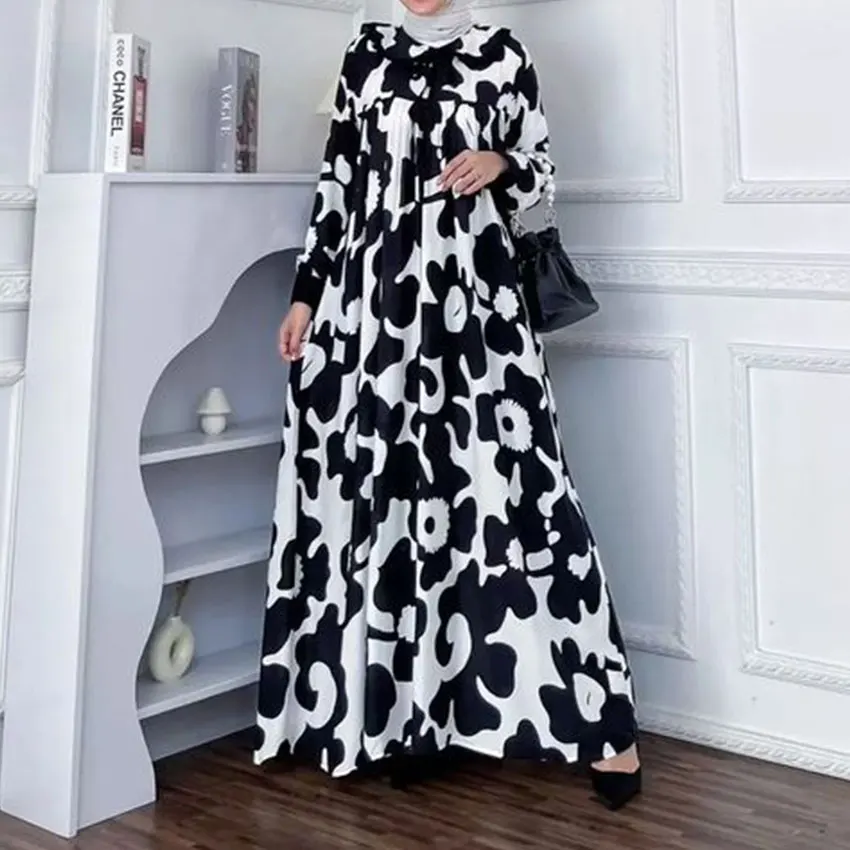 Пользовательский новый дизайн Caftan Marocain Jilbab Vestido Женские скромные платья Abaya мусульманское платье халат мусульманская одежда