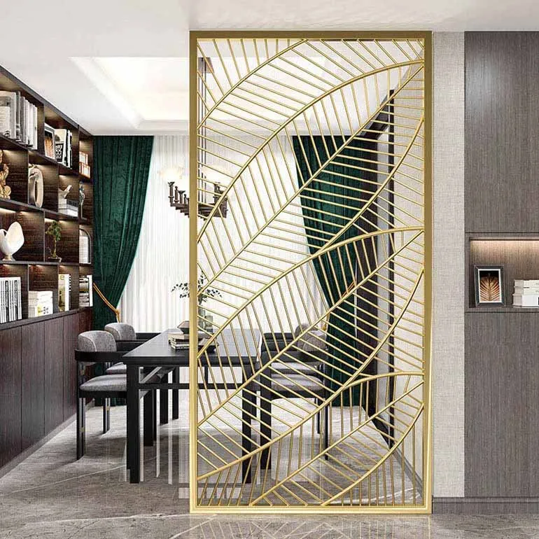Nordic Light Luxury Iron Hollow Subareas Screens Living Room Modern Minimalist Bedroom Hotel Office Combination Curio Cabinet