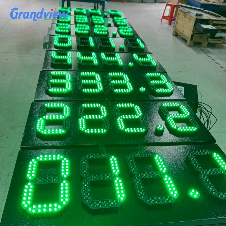 Double side petrol price sign and gasoline station large display for outdoor price board led gas display