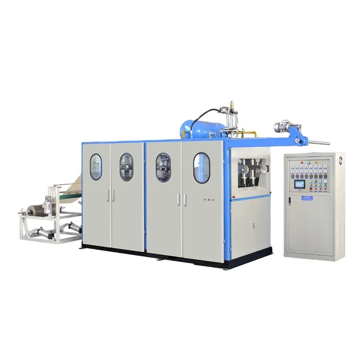 Factory directly selling Automatic hydraulic disposable PP/PVC/PET plastic cup/tray thermoforming machine