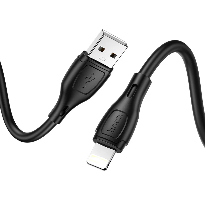 2021 New HOCO X61 great soft silicone charging data cable 1m 3ft 3A type-c 2.4A micro usb cable for apple charger