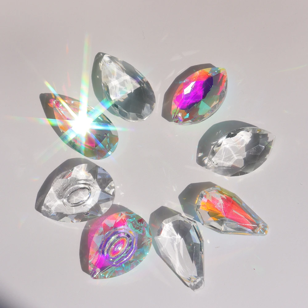 K9 prism crystal Crystal Lighting Lamp Pendant Beads Raindrop SunCatcher For Jewelry Making