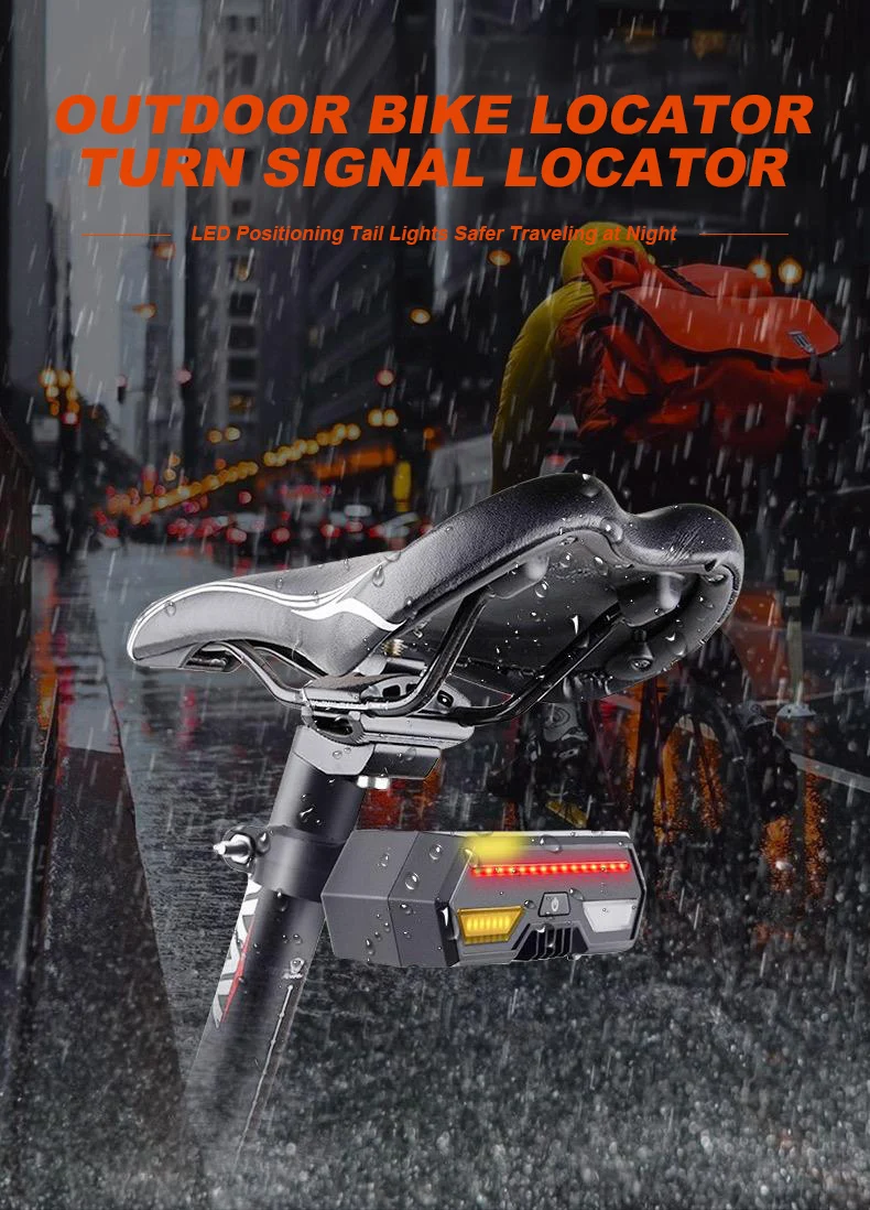 Beidou Satellite LBS WIFI GPS Locator Bike Motorcycle Turn signal Light Waterproof Intelligent Warning Light Anti-theft tracker