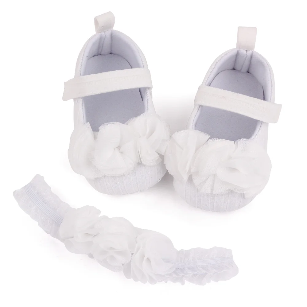 
Baby Infant Girls Soft Sole Floral Princess Mary Jane Shoes Prewalker Wedding Dress Shoes 