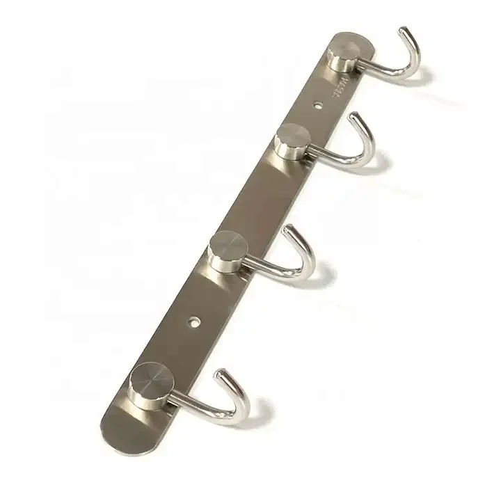 High Quality 304 Stainless Steel Customizable Wall Robe Clothes Hanger Hooks Metal Clothes Rack Wall Mounted Hook