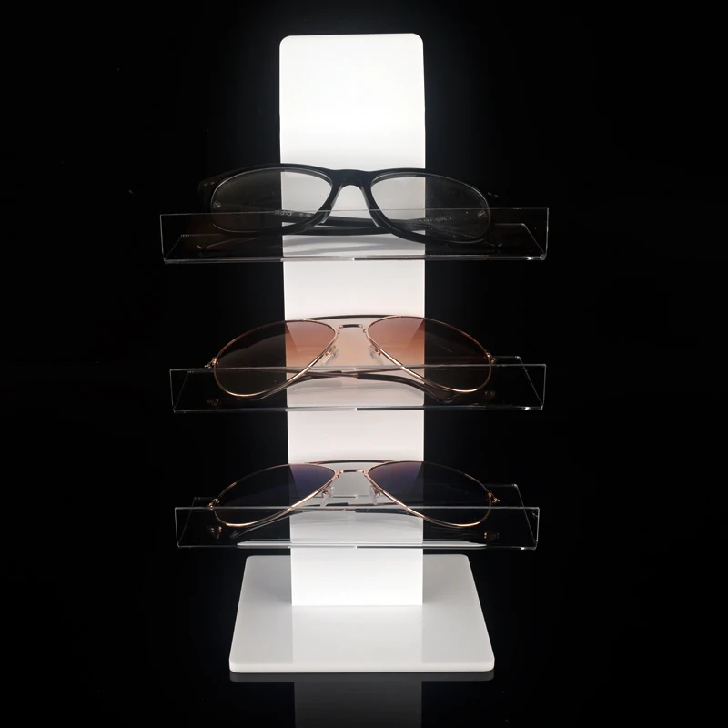 Bank Counter Display Clear Vertical Myopic Spectacle Frame Sunglasses Rack Acrylic Reading Nearsighted Glasses Display Stand