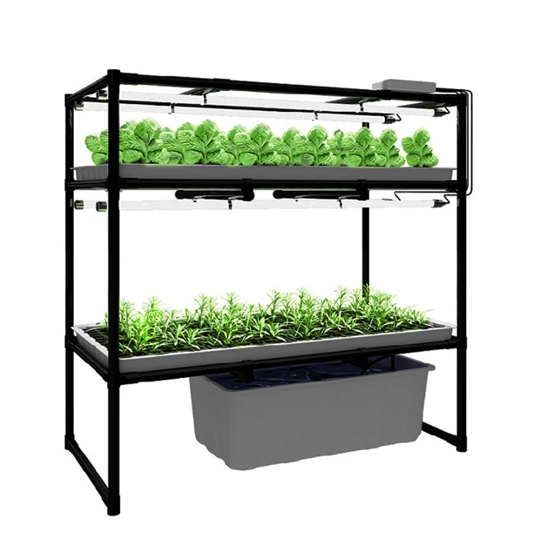 vertical farming racks fast fit hydro 1.2 meters 3 layers growing racks for mass lettuce production w / o grow trays grow lights