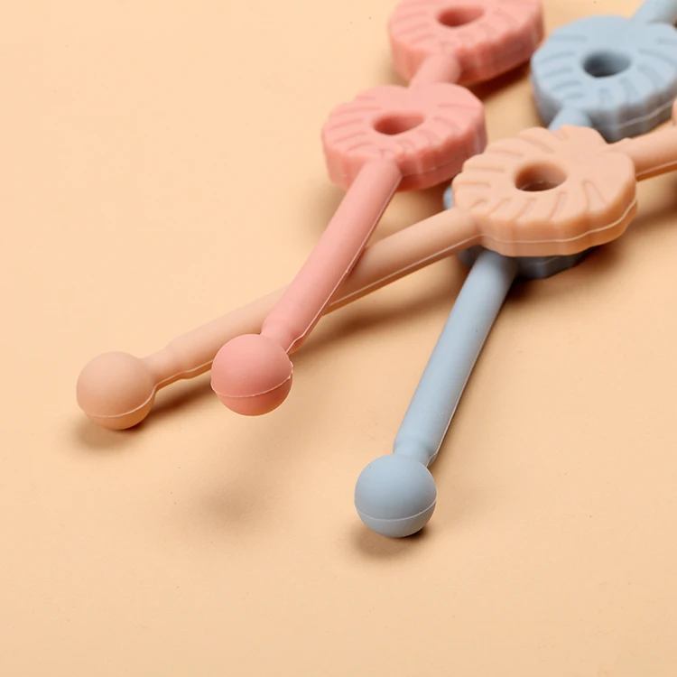 2022 Newly Designed Food Grade Silicone Baby Anti-Lost Teether Chain for Travel