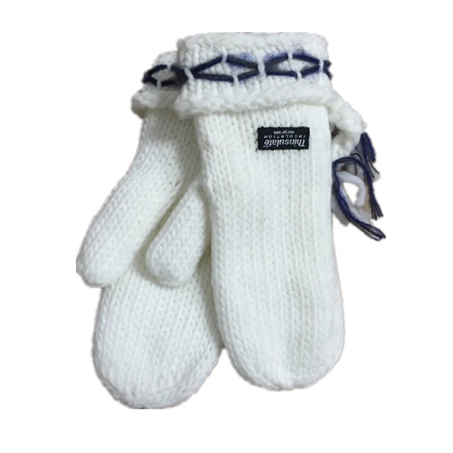 
China Wholesale Market Winter Knitted 100% polyester knitted mittens 