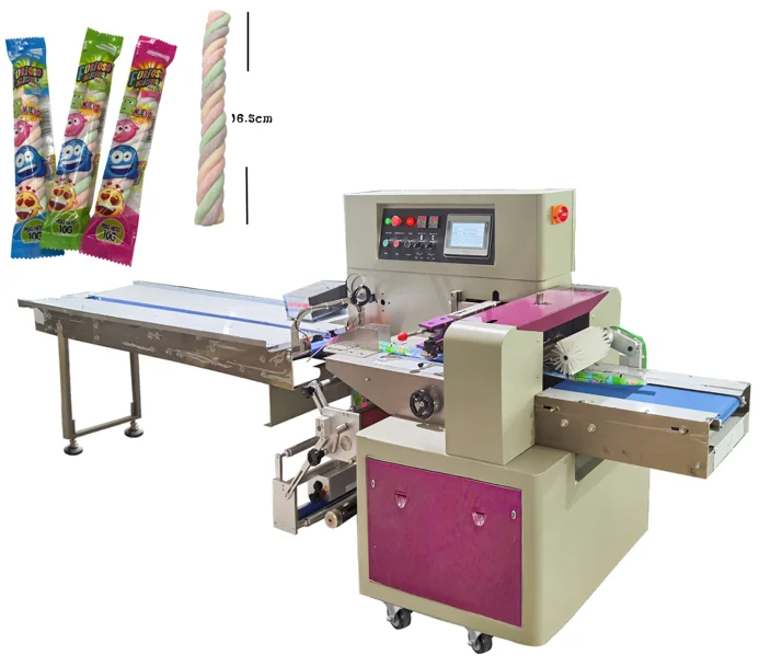 Горизонтальная упаковочная машина для упаковки леденцов, скоростная небольшая упаковка мягких жестких ватных пакетов, маленькая упаковочная машина для упаковки леденцов