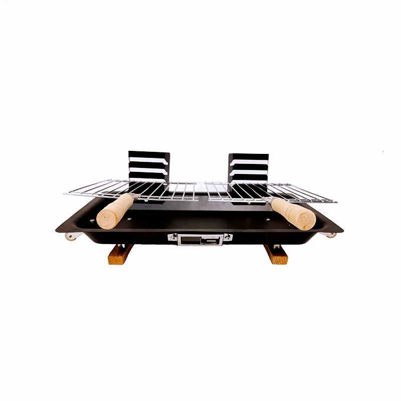 Hibachi Portable rectangular height adjustable tabletop small Charcoal japanese bbq grill for outdoor