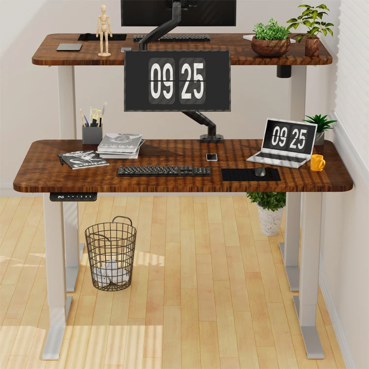 Белая рамка AUKI, горячая распродажа, Эргономичная подставка для ноутбука, Регулируемый Электрический стоячий стол, умный электрический стоячий стол