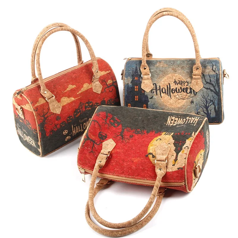 Portugal imported cork degradable environmental handbag American street trend tree leather bag