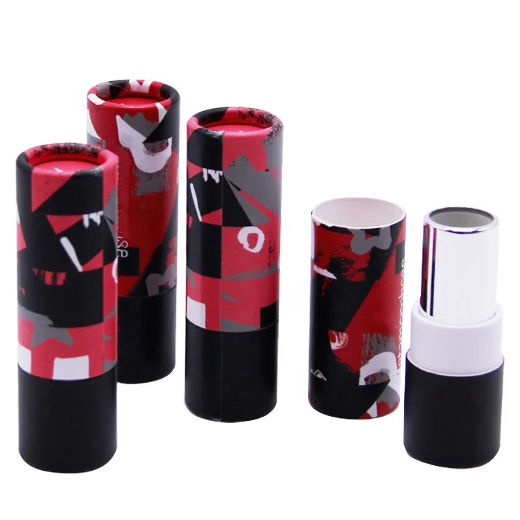 Customized lip packaging empty paper lipstick tube round packaging box