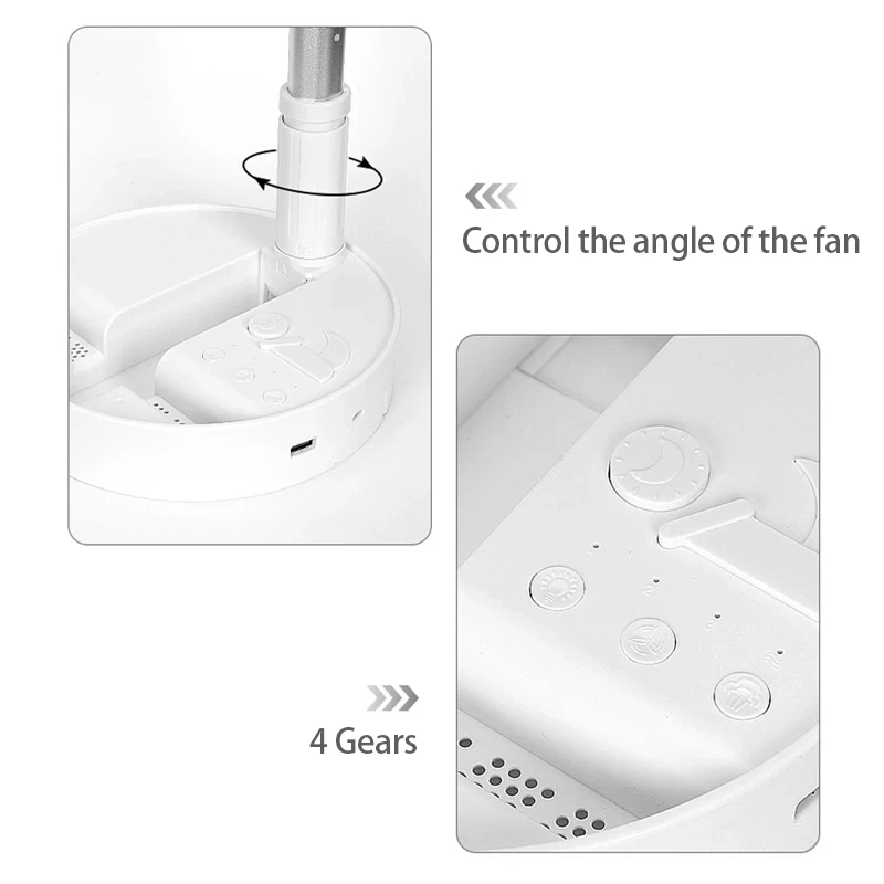 Portable Desk Electric Floor Computer Table Fan Home Office Outdoor Electric Fans Rechargeable Low Noise Cooling Fan