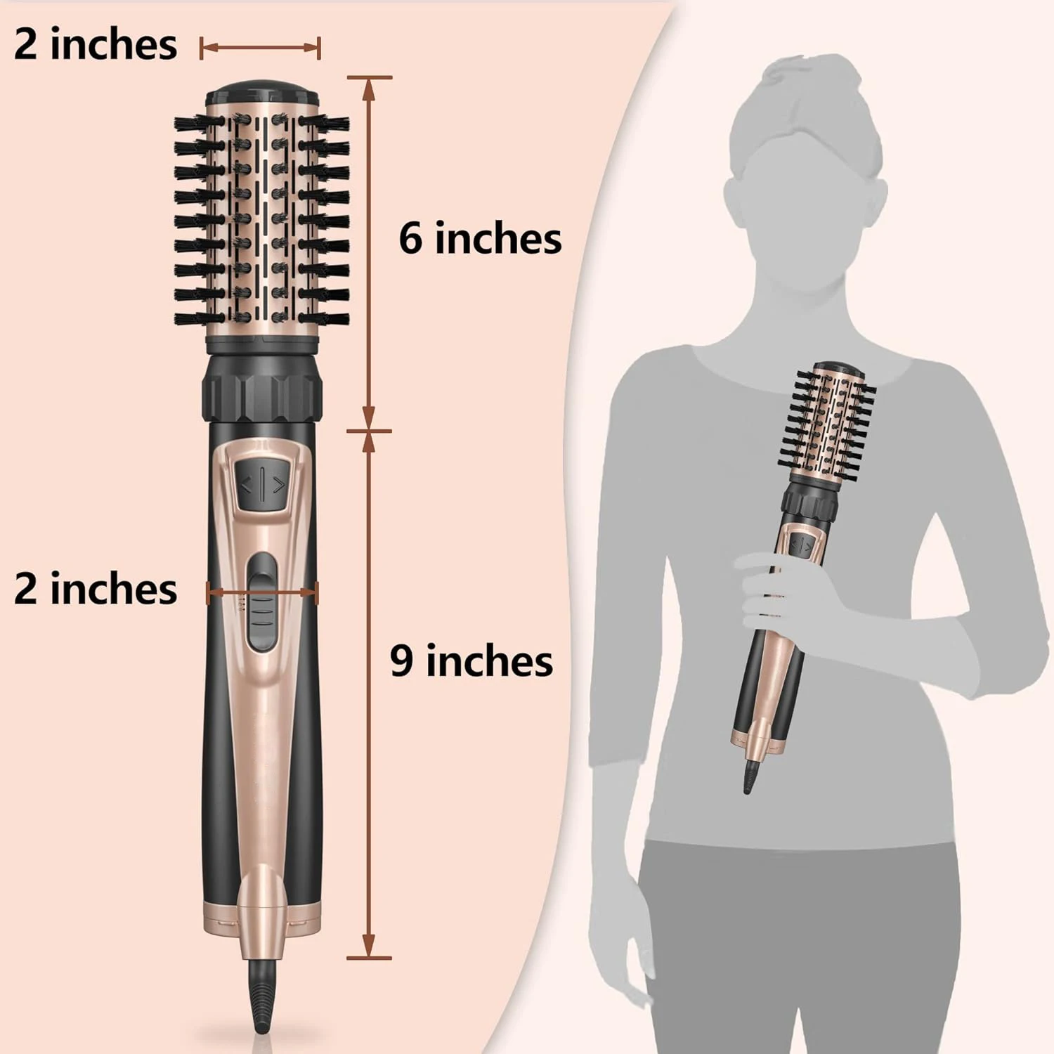 Hair Brush Private Label Flat Iron Hot Air Electric Comb 1 Step Hair Dryer Fast Hair Straightener Brush Hot Air Brush