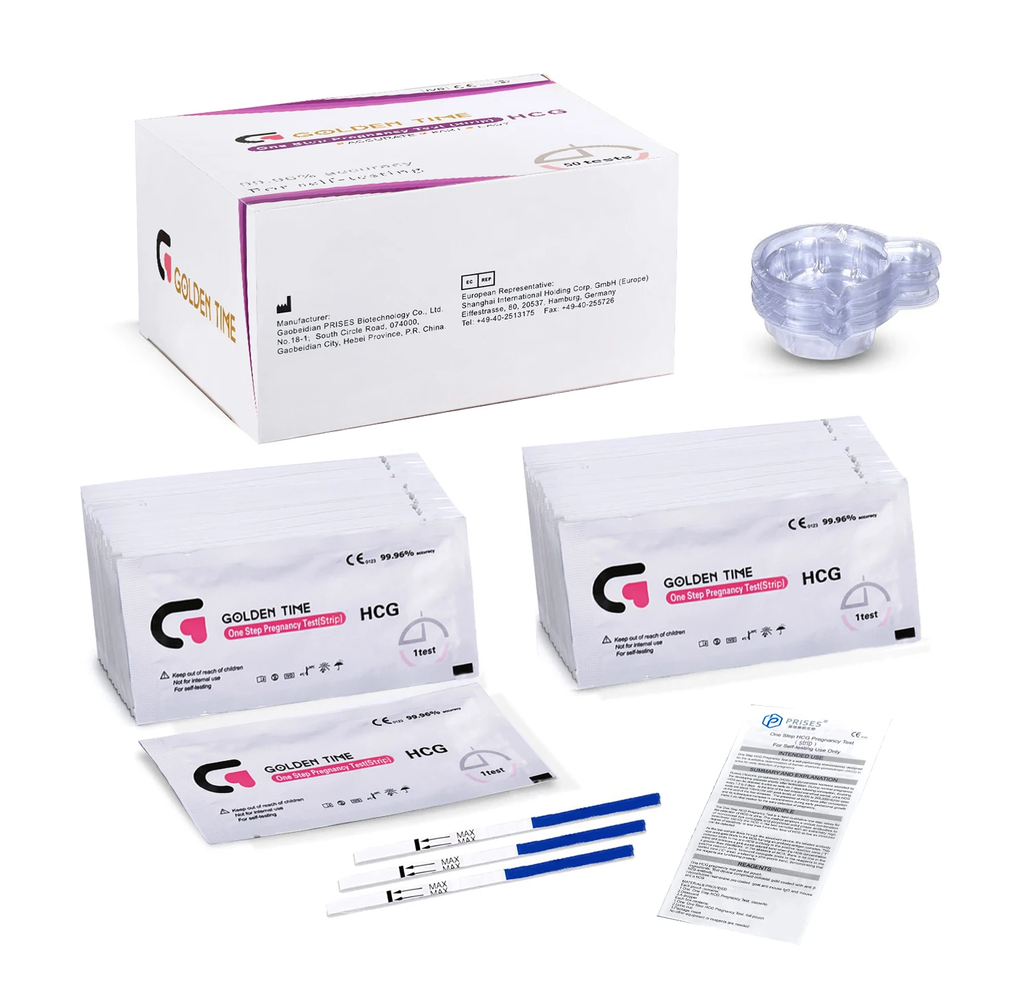 Wholesale The Best Selling Urine Disposable Medical Diagnostic Test Kits Early One Step Hcg Pregnancy Test Strip Paper
