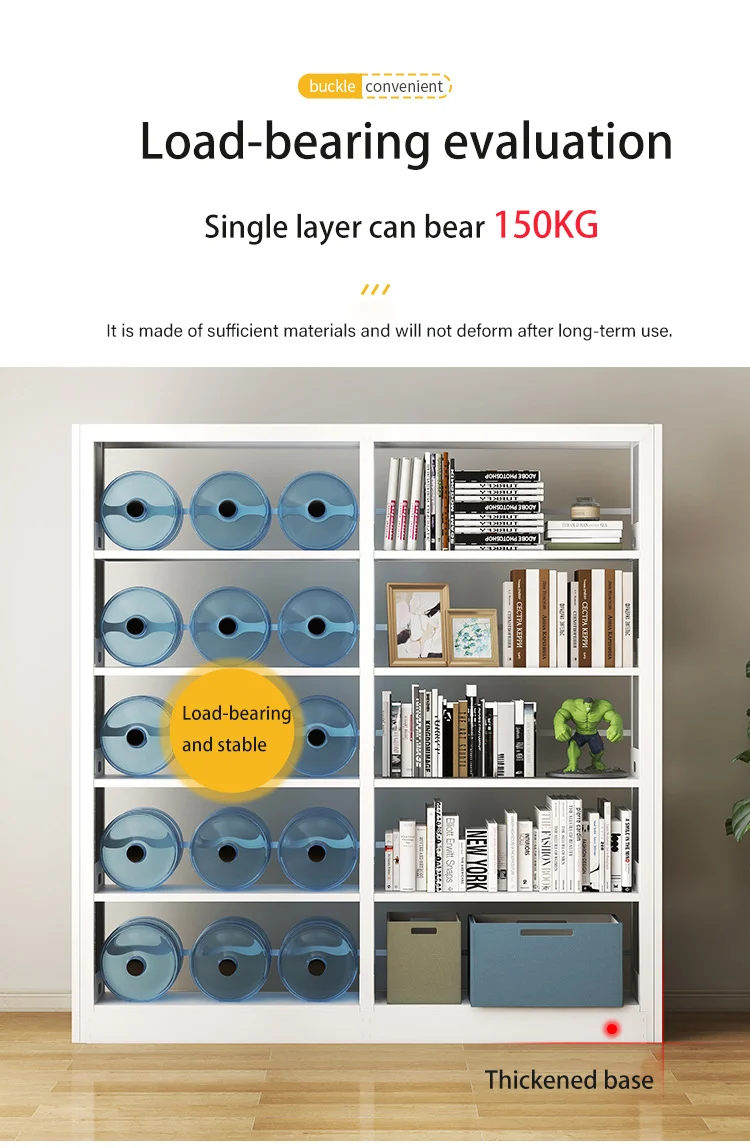 Multi Tier Large Wooden Display Shelf Unit Bookshelf Open Cube Bookcases for Bedroom Book Cabinet