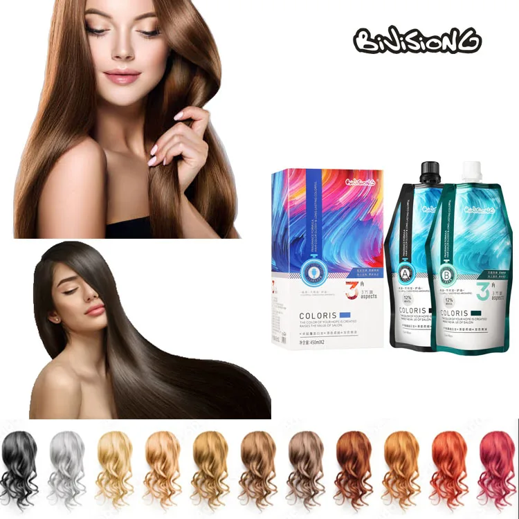 Permanent Dye Hair Color Factory more than 30 Colors Available Color Hair Colorant