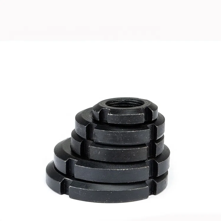 DIN981 Carbon Steel Black Oxide Locknut Locknuts Locking Round Nut Lock Din 981 Car Fastener Round Slotted Bearing Lock Nut